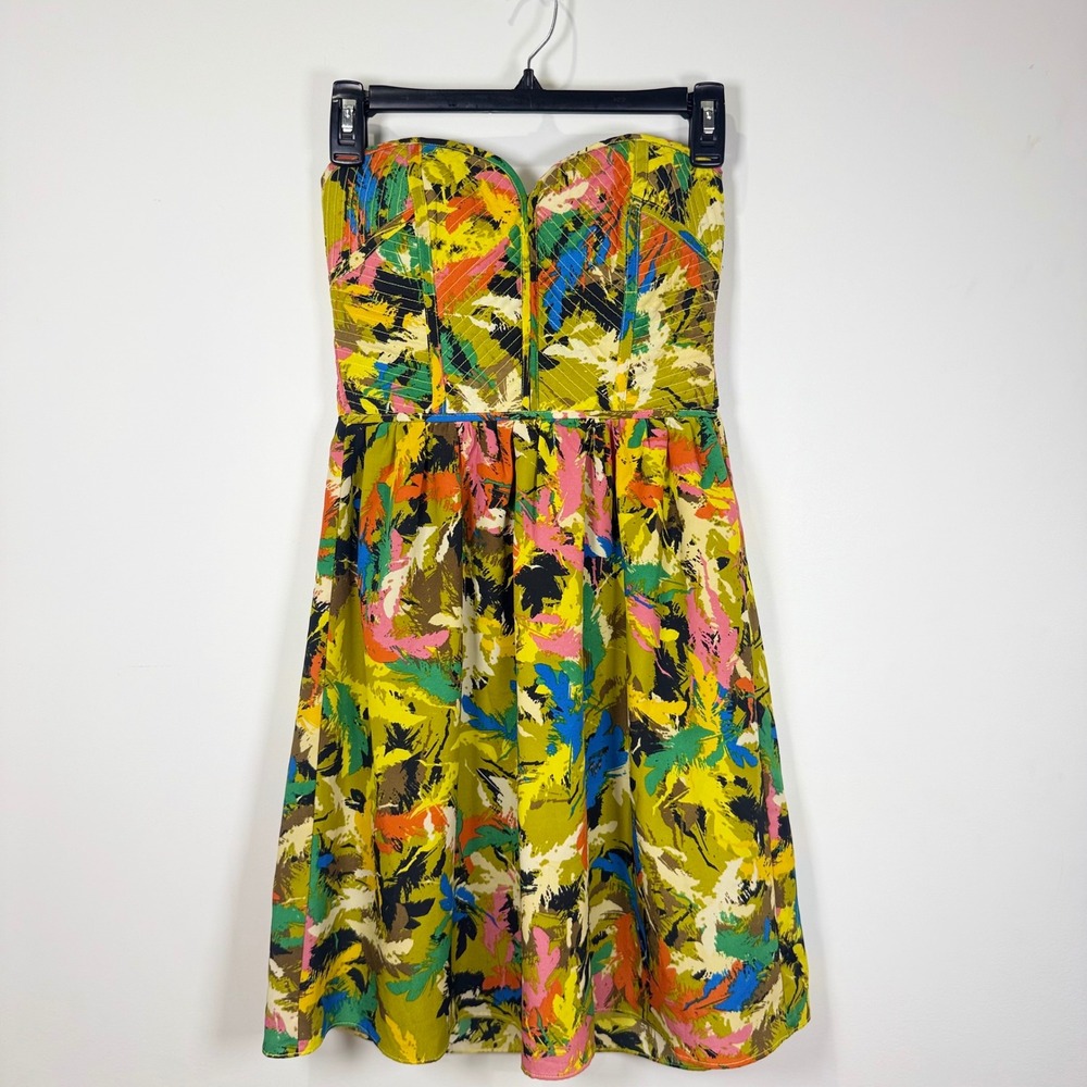 Miss Me Strapless Mini Dress Indie Womens S dopamine dressing party Festival Y2K